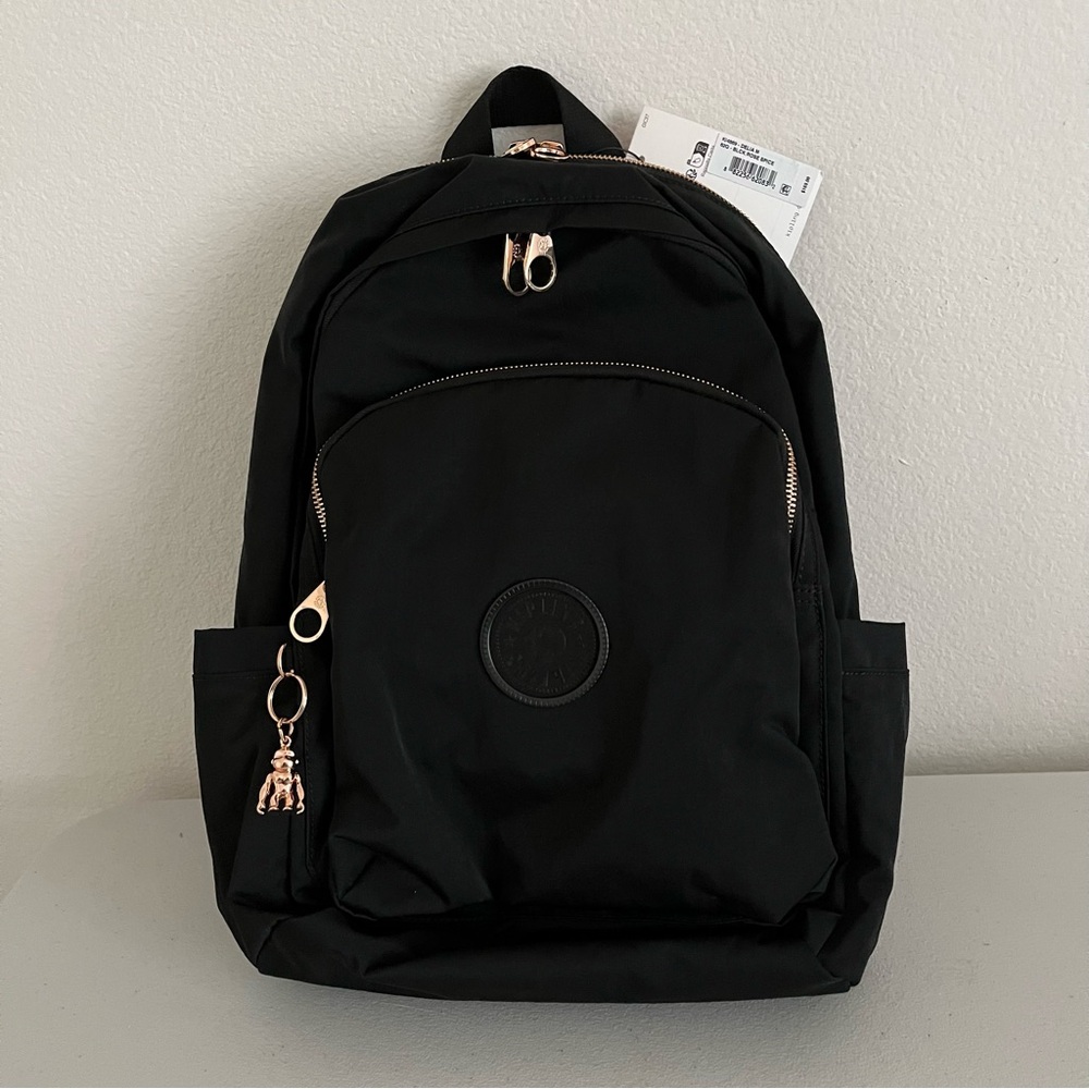 NWT - Kipling DELIA MEDIUM BACKPACK in Black Rose Spice